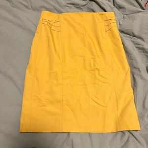 Express Mustard Yellow Pencil Skirt